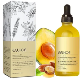 Natural Hair Growth Oil - Organic Veganic Carvenchi Rosemary Serum - Reduce Hair Loss - for Dry Damaged Thin Hair, for Women & Men - for Strong Roots & Thick Hair (2 Fl Oz / 60 ml)