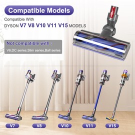 Head Replacement for Dyson V7 V8 V10 V11 V15 Vacuum Direct Drive Head SV10 SV11 SV12 SV14 Bristle Roller Brush Parts, Quick Release, Anti Tangling