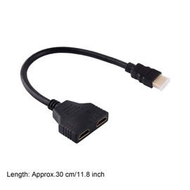 flexman HDMI Cable Splitter, 1 in 2 Out HDMI Adapter Cable, HDMI Male to Dual HDMI Female Splitter Adapter Cable, Support 480I/ 480P/ 720P/ 1080I/ 1080P Splitter Cable for HD TV