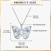 AGRULE Blue Butterfly Necklace for Women 925 Sterling Silver 18