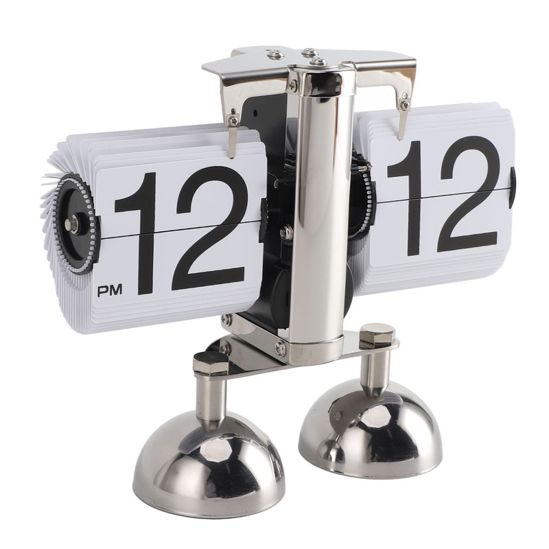 Retro Digital Flip Down Clock Flip Desk Clock Mechanical Battery
