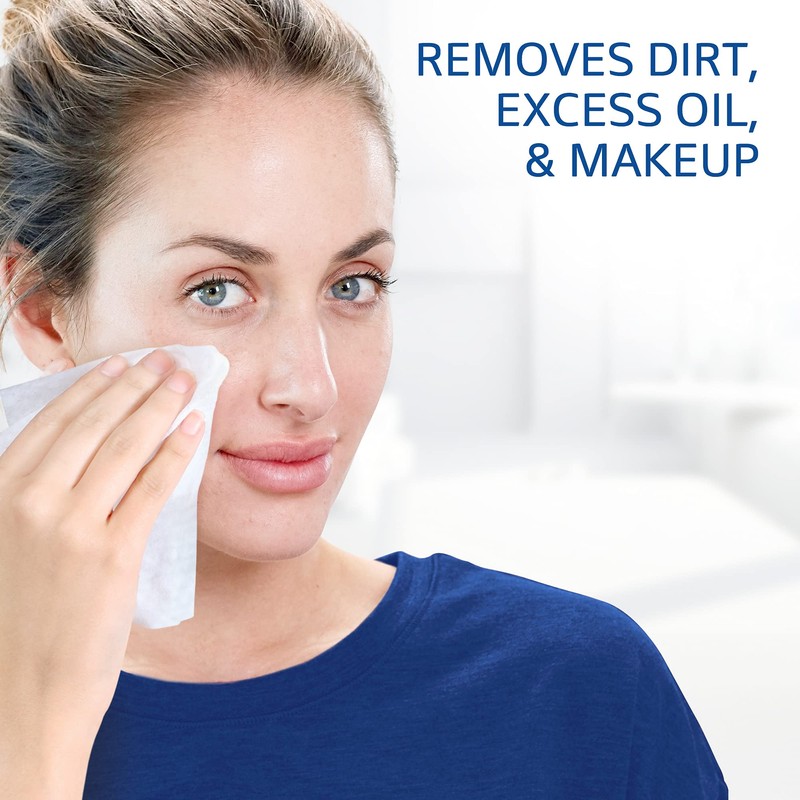 Cetaphil Face and Body Wipes, Gentle Skin Cleansing Cloths, 50