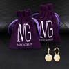 MICGIGI Women's Earrings 20 mm Round Stainless Steel Dangle Stud