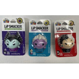 Lip Smacker Tsum Tsum Balm Lot of 3-- Ursula-- Maleficent--Cr