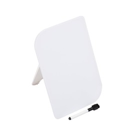 Maison Sucasa Glass Dry Erase Board with Easel and Marker for Office, Home and School Supplies, 8.25"x 5.9", White