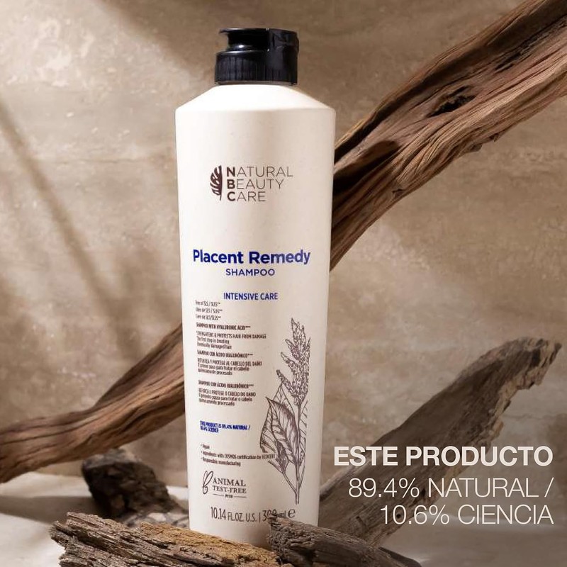NATURAL BEAUTY CARE Placent Remedy Shampoo para Cabello Dañado 300