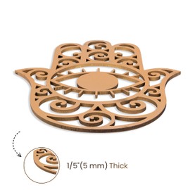 Decorvell 12" Hamsa Hand Wall Art – Sacred Geometry Design, Crystal Grid, Chakra, and Wooden Meditation & Yoga Wall Decor. Perfect for Spiritual Altars and Zen Spaces. A Meaningful Gift for Mindfulness and Spirituality.