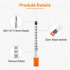 1 ml Plastic Tube, 30G Multi-Purpose Measuring Tools (13 mm)
