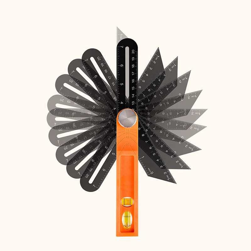 ANCLLO Horizontal Sliding T-Bevel Gaug Level Tool T-Bevel Ruler with