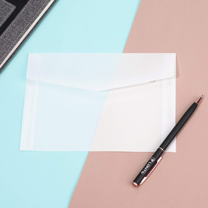 30 Pack Translucent Envelopes 5x7 Clear Invitation Envelopes Translucent Vellum