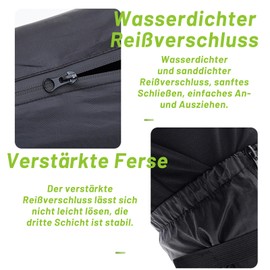 Shoe Covers Waterproof Rain Protection Shoes Overshoes Bicycle for Outdoor Rain and Non-Slip Protection with Reflective Strips for Men Women, black