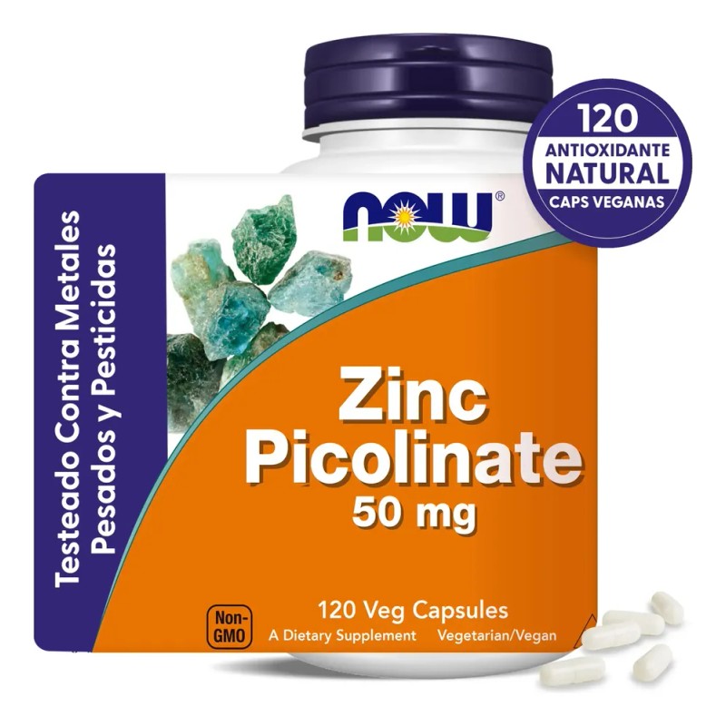 Picolinato De Zinc Alta Absorción 120 Caps Veganas