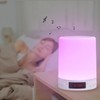 Bluetooth Speaker Alarm Clock Colorful Night Light Touch Control LED