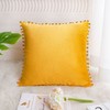 PiccoCasa Velvet Pillow Covers, 1PCS Pom Pom Christmas Throw Pillow