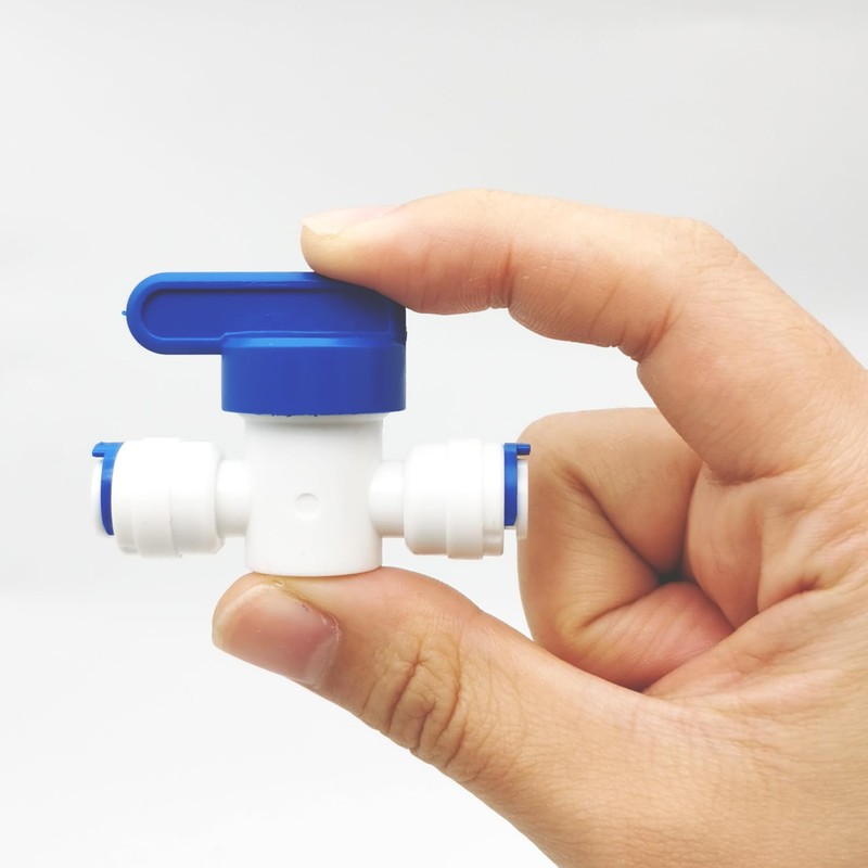 CESFONJER 1/4" OD Quick Connect/Shutoff Valve/Isolation Valve,1/4" Refrigerator Freezer/Reverse Osmosis