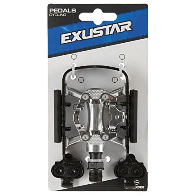 Exustar E-PM818 Combination Pedal - Silver