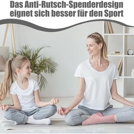 VOSHOME 6 Pares de Calcetines Largos Yoga para Mujer, Calcetines Antideslizantes para Pilates, Calcetas de Trampolín, Adecuados para Hospitales, Movimiento, Yoga, Ballet, Talla 35 – 40