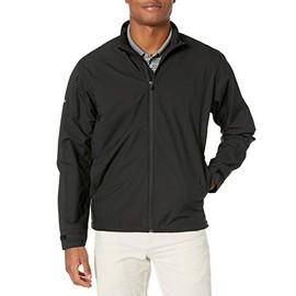 Callaway Men's Long Sleeve Opti-Repel Full-Zip Wind Jacket, Black, Medium