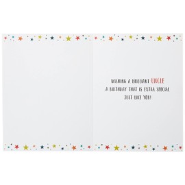 Piccadilly Greetings Modern Birthday Card Uncle - 8 x 6 inches - Regal Publishing,green|grey|beige|red