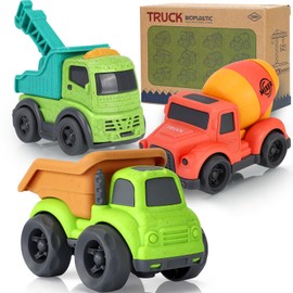 Toddler Cars Toys for 2 3 4 Year Old Boy, 3 in 1 Dump Truck Mixer Cement and Crane Toys for Baby Boy Girls, BPA Free, Phthalates Free, PVC, Outdoor Toys for Toddlers 2-4, Kids Christmas Birthday Gifts