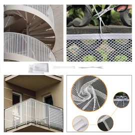 Banister Guard for Baby Stair Railing Safety Mesh Baby Gate for Stairs,Safety Net,Stair Protective Net Children,Railing Safety Net,Childproof Banister Guard,Essential for Kids and Pet Protection