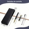 Bolígrafo Wiknices de Acero con Recambios y Estuche, Pack de