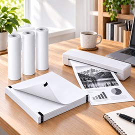 A4 Thermal Paper 210 × 297mm – BPA-Free Inkless Printing Paper for Portable Thermal Printers, Documents, Photos, Notes and Study Materials