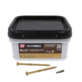 Grip-Rite GRDF3STT800BK DeckForce #10 x 3 Nano Coated Wood Screws, Tan, 800 Count Bucket