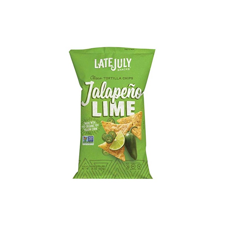 Late July Jalapeno Lime Tortilla chips, 16 oz.