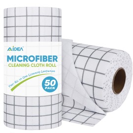 Microfiber Cleaning Cloth Roll-50PK, Reusable Paper Towels 11.5×11.5"