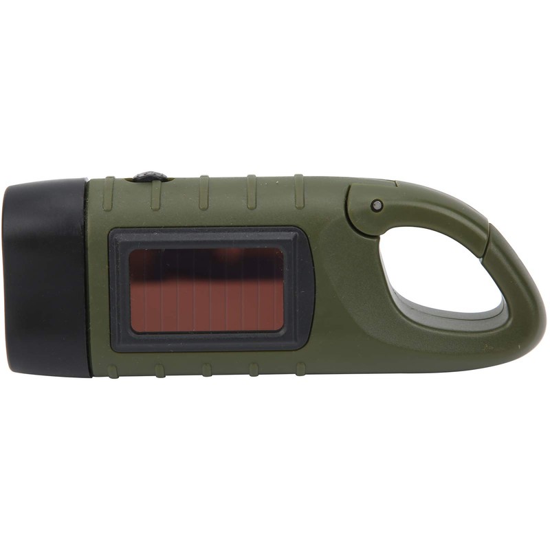Multifunction Solar Hand LED Emergency Flashlight Crank Torch ABS Folding