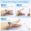 9 PCS Knitting Crochet Loop Ring for Fingers Metal Open
