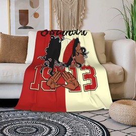 ERETWWA Elephant 1913 Delta Blanket Sigma Sorority 50"x40" Throws Flannel Lightweight Comfortable Warm Gifts for Women Girls