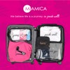 Miamica M31267 Travel Laundry Bag, Wash, Dry, Fold, Repeat, Pink,