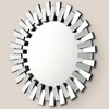 QDSSDECO Round Mirror Sunburst Wall Mirror 24" Beveled Edge Frameless