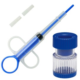 Pets Aid Only Medizin-Set Mörser und Tablettengeber, Fütterungshilfe, Aufzuchthilfe, Injektor, 15cm, 2 Aufsätze, PAO-10000