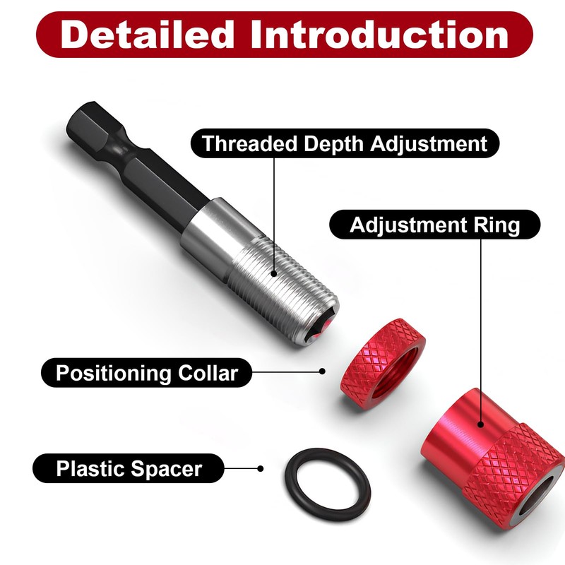 Pack of 2 Magnetic Bit Holder Quick Change Drywall Bit
