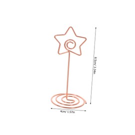 Operitacx 10pcs Rose Gold Shape Table Number Holders Place Card Clips for Weddings Parties and Office Use Stylish Photo Menu Stands for Tabletop Display