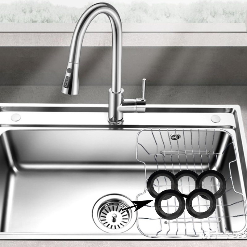 5 Pcs Kitchen Sink Drain Rubber Washer, Basket Strainer Plug