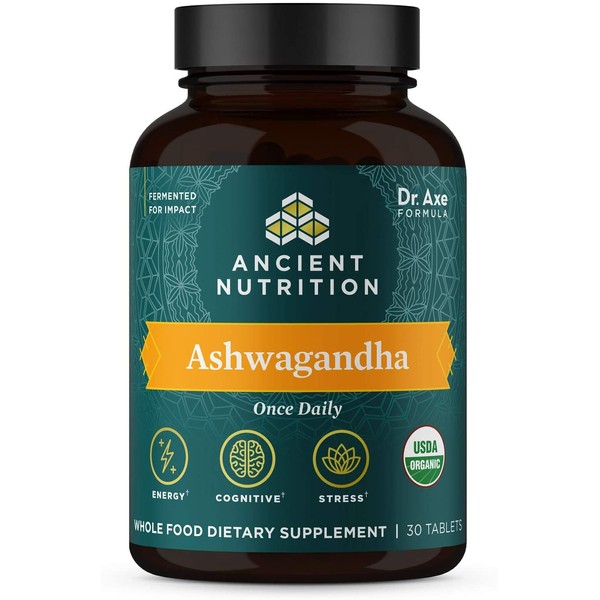 Ancient Nutrition Ashwagandha Once Daily Tablets, 30ct