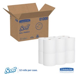 KCC01000 Scott High-Capacity Hard Roll Towels, 8 x 1000, White