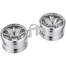 Tamiya Hop-Up Options No.1677 OP.1677 GF-01 Chrome Plated Wheel (10 Spokes) 54677
