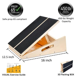 MUCITAGF Professional Slant Board, Adjustable Incline Board and Calf Stretcher, Slant Board for Calf Stretching, Calf Stretch Board