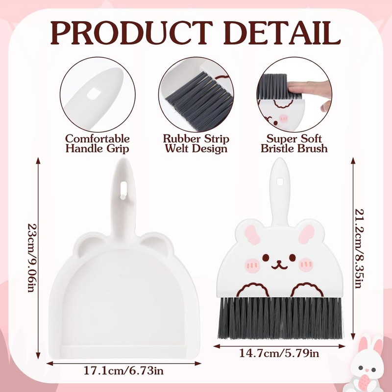 2PCS Mini Dustpan and Brush, Small Dustpan and Brush, Small