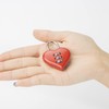 3Pcs Red Mini Heart Password Lock Small Metal Heart Shaped