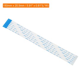 sourcing map FFC FPC 40 Pin 0.5mm Pitch PCB Extension Connector Board with 5 Pack 0.5mm Pitch 150mm Flexible Flat Cables Kit (B Type)