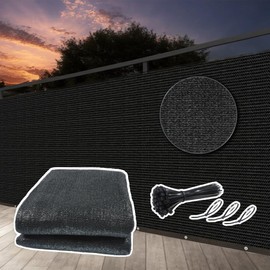 5.9 * 16.4ft Garden Balcony Privacy Screen Fence – Durable, Weather-Resistant Outdoor Privacy Solution to Enhance Your Garden, Patio, or Balcony with Stylish Seclusion and Easy Installation,Black