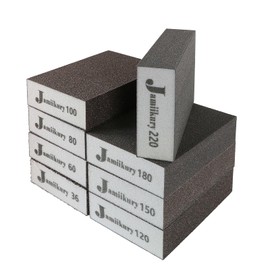 Jamiikury 8pcs Sanding Blocks Assortment Kit, Sponge Sand Block Washable and Reusable, Wet & Dry Sandpaper Block for Wood Metal Drywall and Furniture Paint - 36/60/80/100/120/150/180/220 Grit