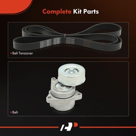 A-Premium Engine Serpentine Belt Drive Kit Compatible with Nissan Altima, Sentra, 2002 2003 2004 2005 2006-2.5L