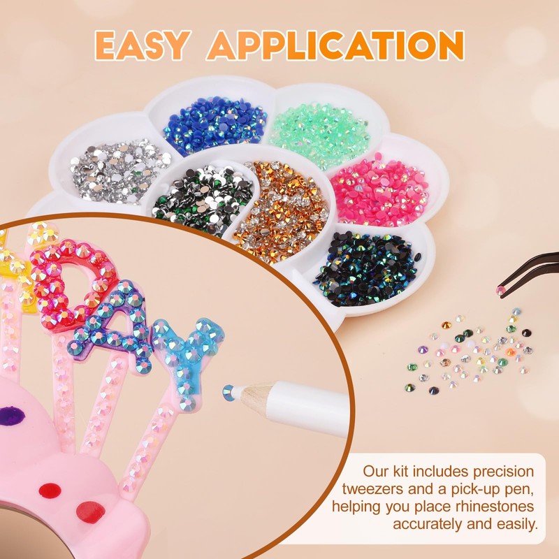 32000Pcs Bedazzler Kit with Rhinestones, Bedazzling Kit 40 Colors 3mm